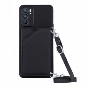 Cover Oppo Reno 6 5G Skulderrem Kortholder