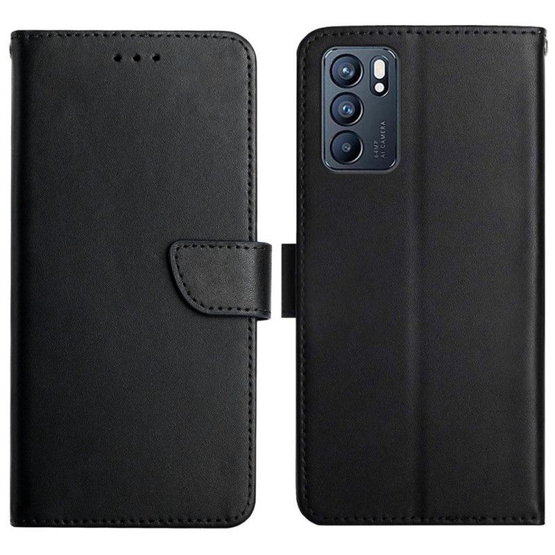 Flip Cover Oppo Reno 6 5G Ægte Nappa Læder