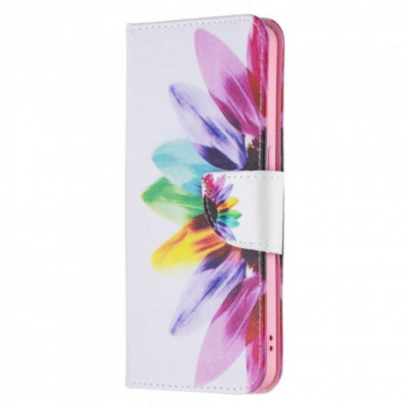 Flip Cover Oppo Reno 6 5G Akvarelblomst
