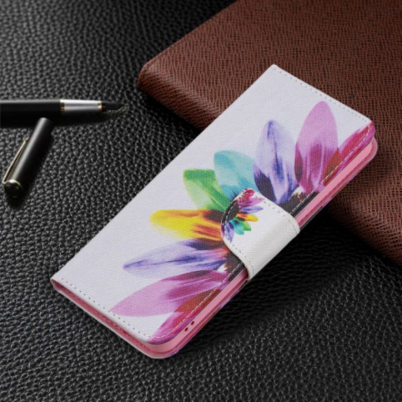 Flip Cover Oppo Reno 6 5G Akvarelblomst