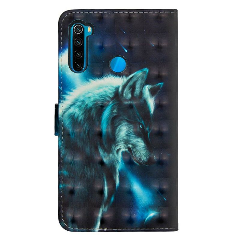 Flip Cover Xiaomi Redmi Note 8T Majestætisk Ulv