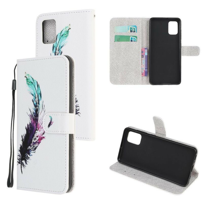 Flip Cover Poco M3 Med Snor Thong Fjer