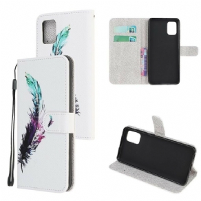 Flip Cover Poco M3 Med Snor Thong Fjer