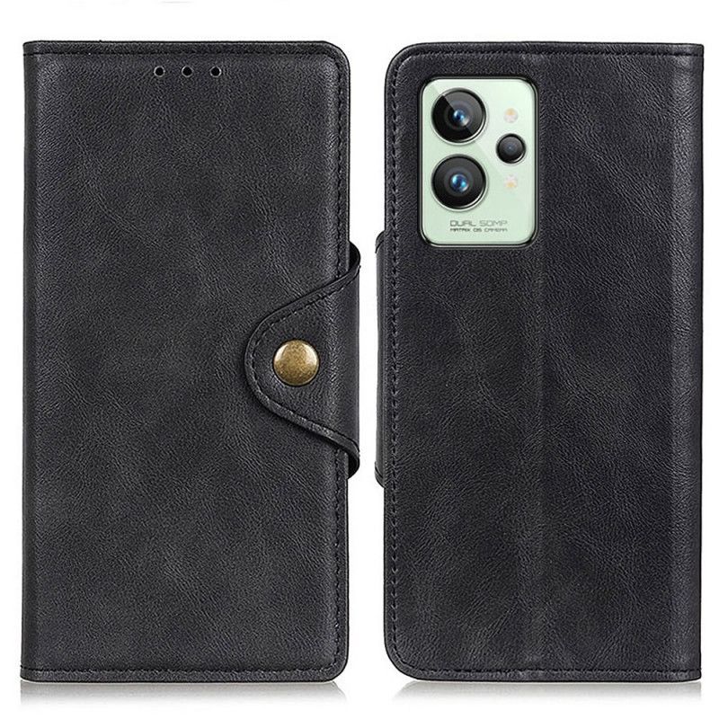 Flip Cover Realme GT2 Pro Faux Læder Knap