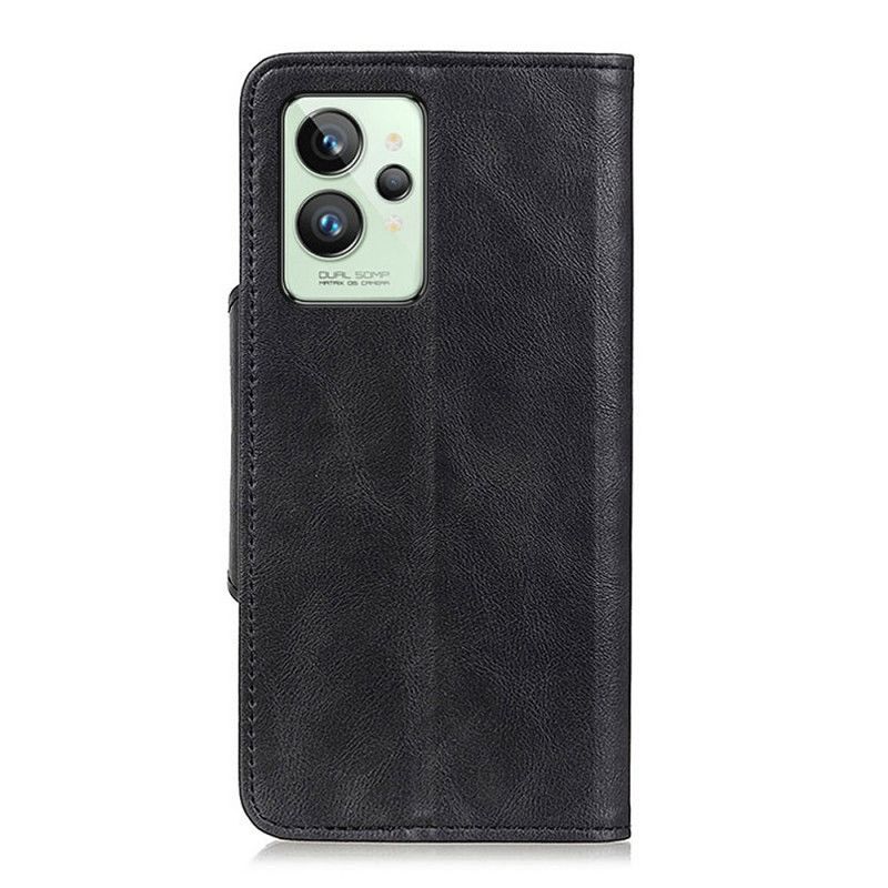 Flip Cover Realme GT2 Pro Faux Læder Knap