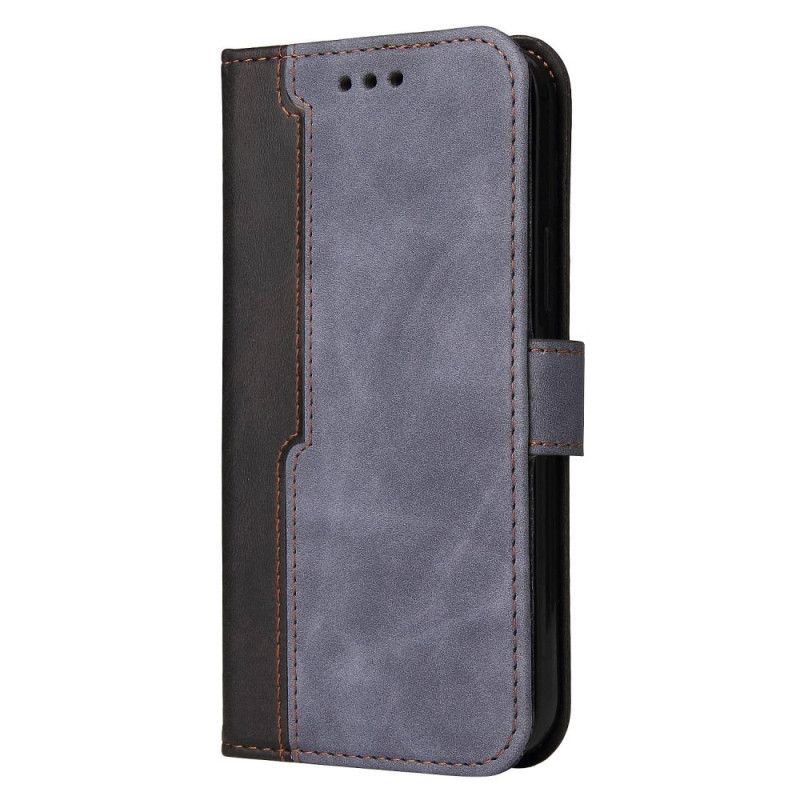 Flip Cover Realme GT2 Pro Med Snor Tofarvet Premium-rem