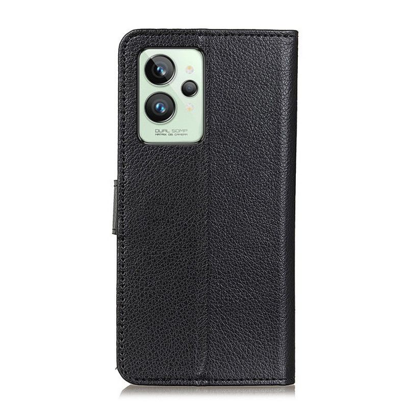 Læder Cover Realme GT2 Pro Traditionel Litchi-læderstil