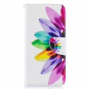 Flip Cover Samsung Galaxy A50 Akvarelblomst