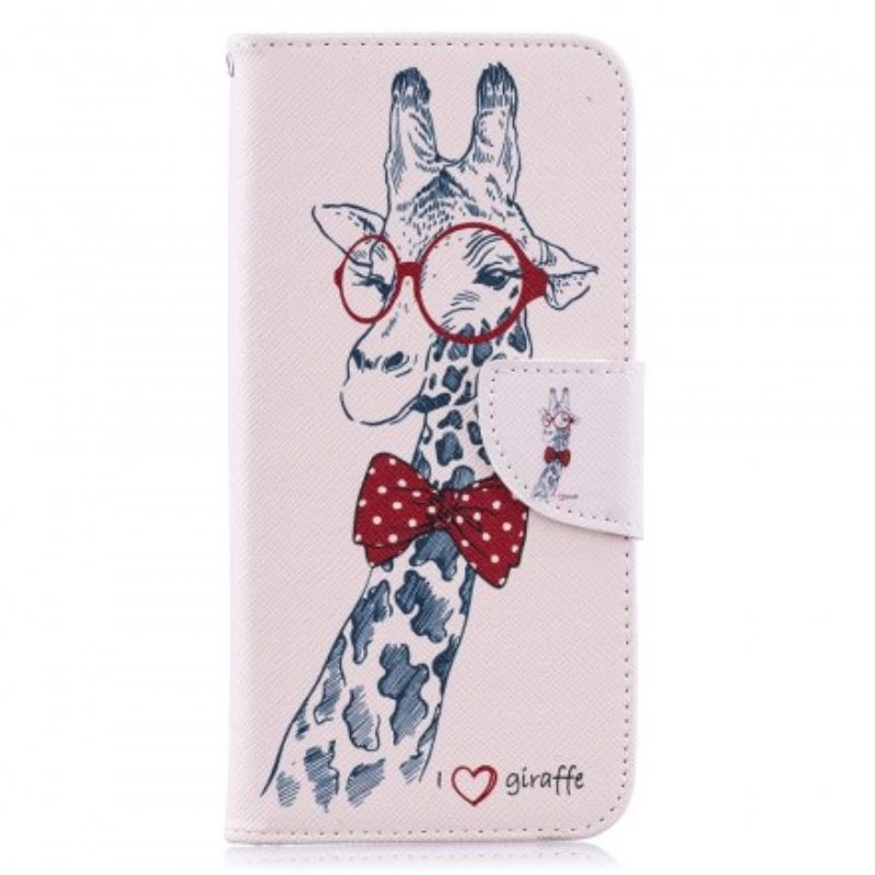 Læder Cover Samsung Galaxy A50 Nørdet Giraf