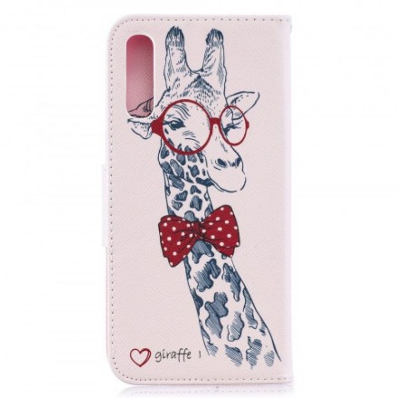 Læder Cover Samsung Galaxy A50 Nørdet Giraf