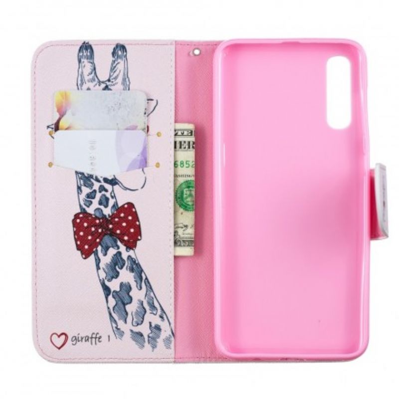 Læder Cover Samsung Galaxy A50 Nørdet Giraf
