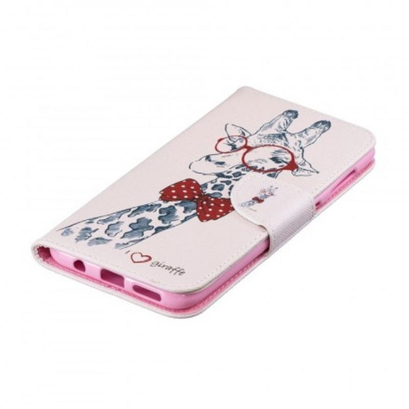Læder Cover Samsung Galaxy A50 Nørdet Giraf