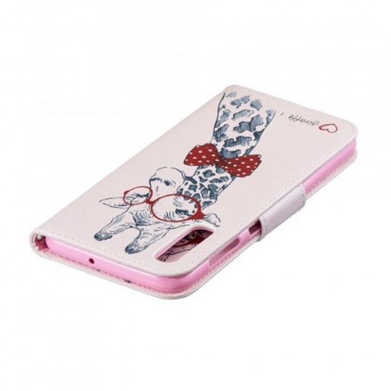 Læder Cover Samsung Galaxy A50 Nørdet Giraf