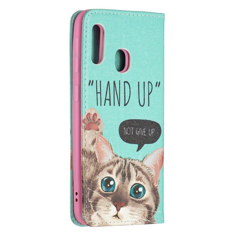Cover Samsung Galaxy A20e Flip Cover Hånd Op