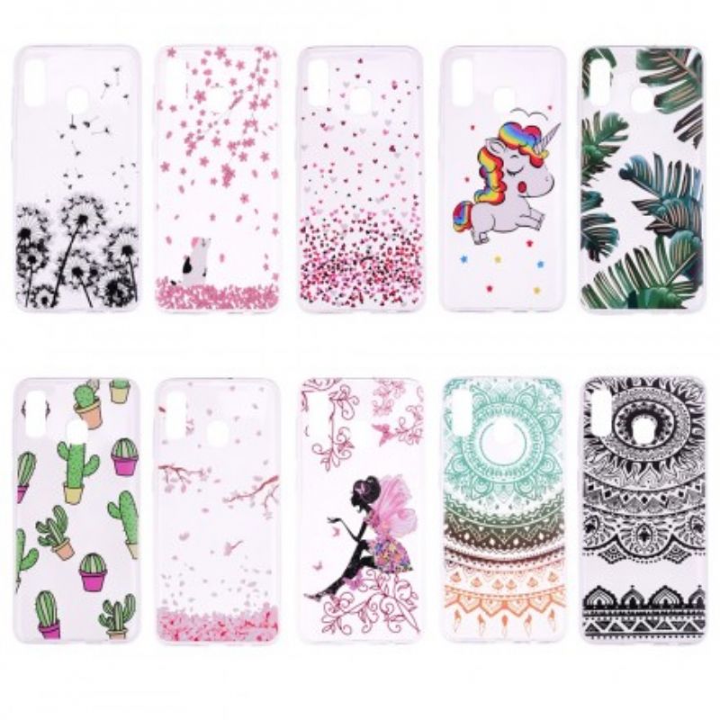 Cover Samsung Galaxy A20e Transparente Grønne Blade