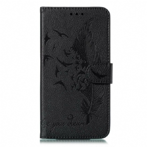 Flip Cover Samsung Galaxy A20e Imiteret Læder Lev Din Drøm
