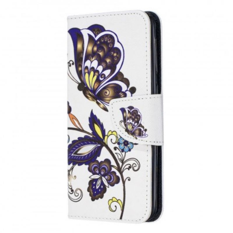 Flip Cover Samsung Galaxy A20e Sommerfugletatovering