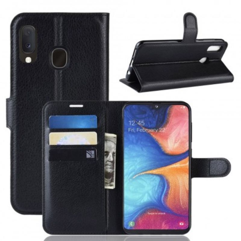 Læder Cover Samsung Galaxy A20e Klassisk