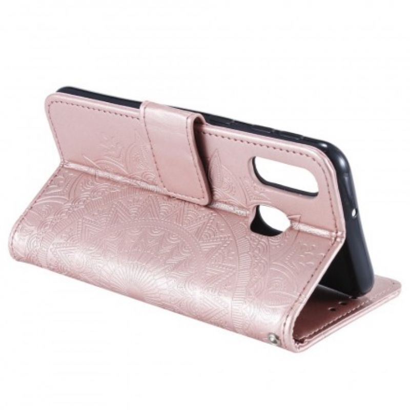 Læder Cover Samsung Galaxy A20e Søn Mandala