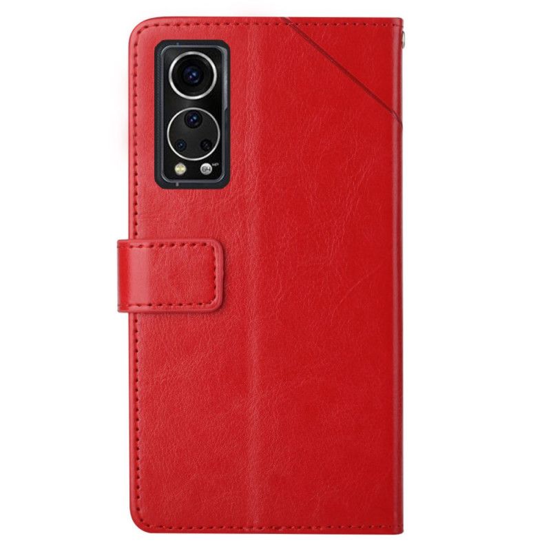 Flip Cover ZTE Axon 30 5G Geo Y Design Læderstil