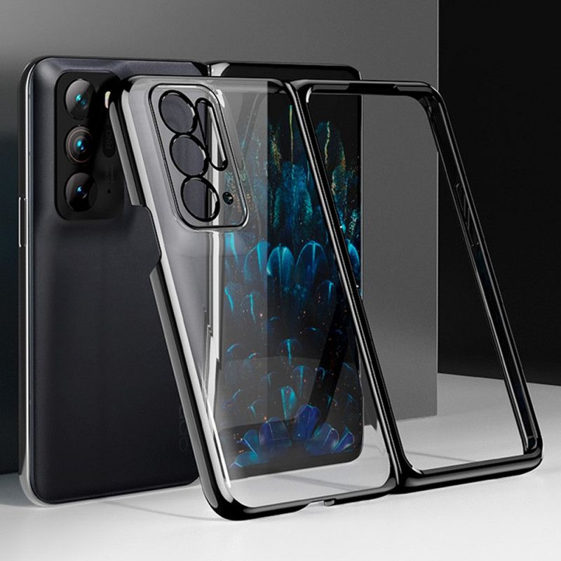 Cover Oppo Find N Transparent Med Metalfrontramme