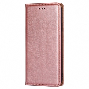 Cover Poco X5 Pro 5G Flip Cover Imiteret Lædersøm