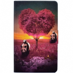 Læder Cover Samsung Galaxy Tab A8 Pandahjerte