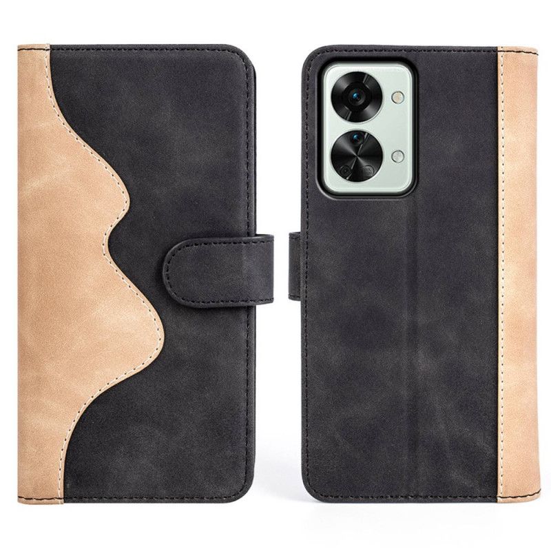 Læder Cover OnePlus Nord 2T 5G Grafisk Mønster