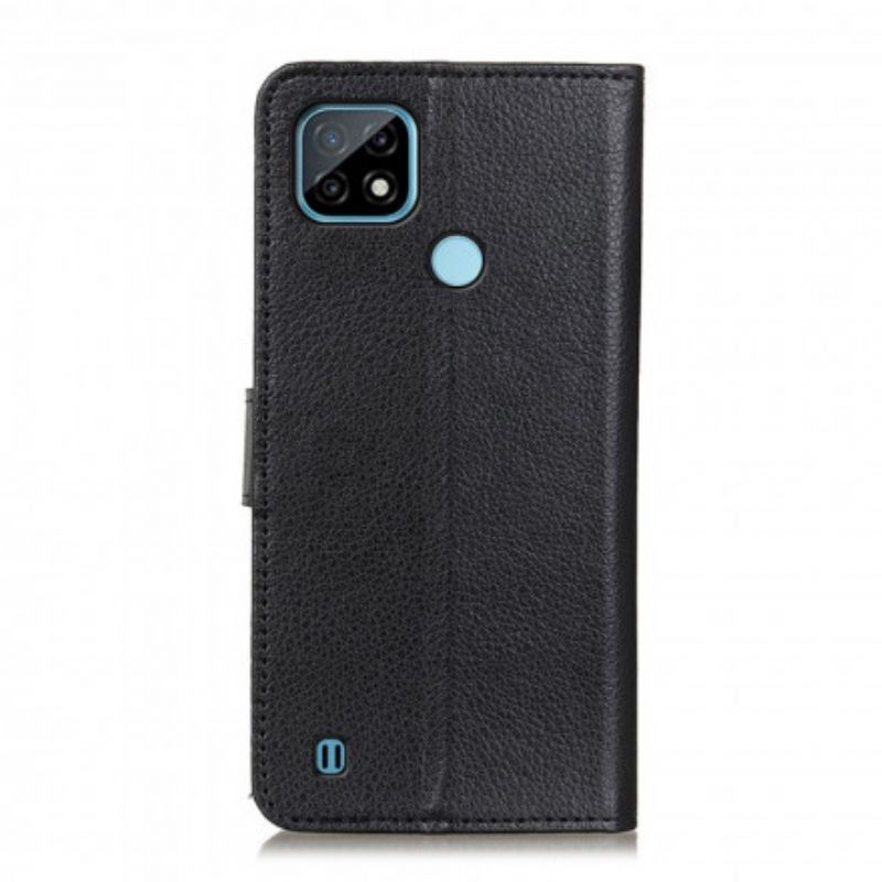 Flip Cover Realme C21 Traditionelt Kunstlæder