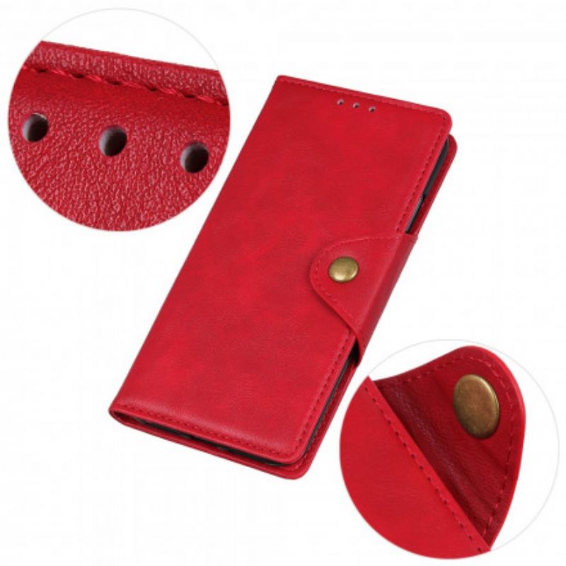 Flip Cover Realme C21 Vintage Knap I Kunstlæder