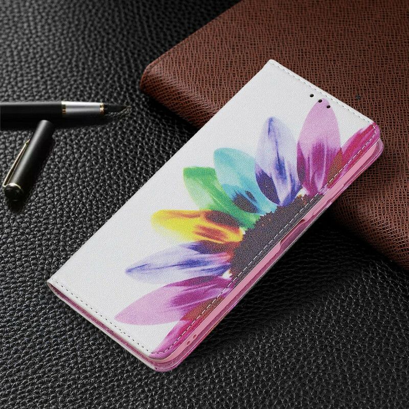 Cover Xiaomi Redmi Note 10 5G / Poco M3 Pro 5G Flip Cover Akvarelblomst