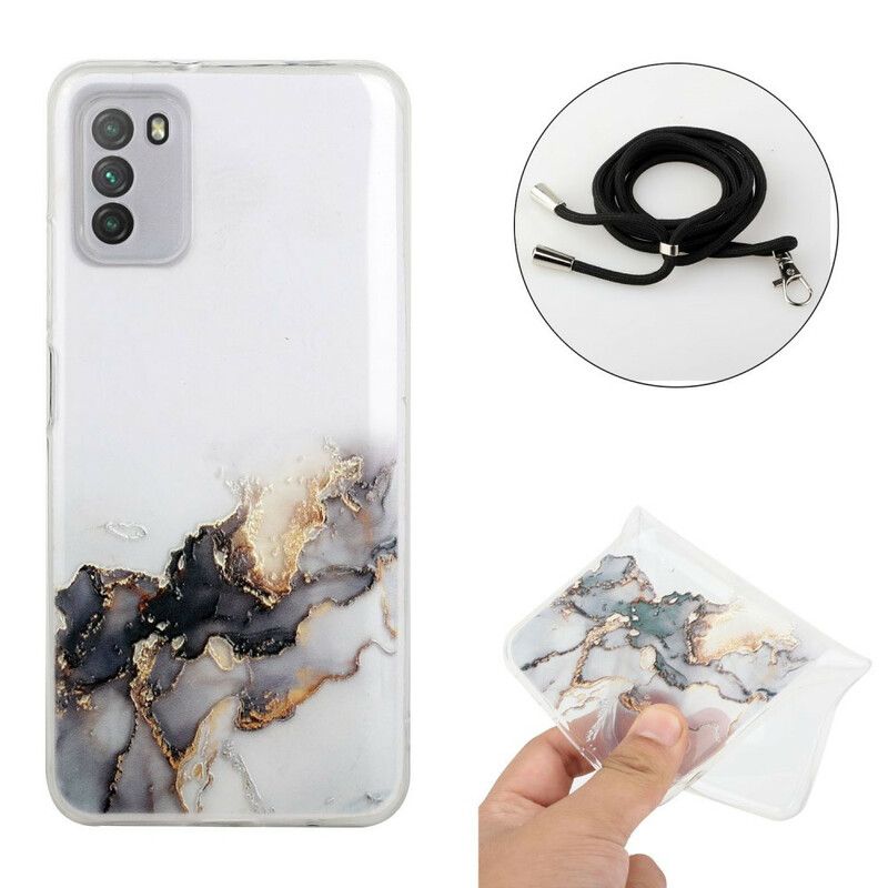 Cover Xiaomi Redmi Note 10 5G / Poco M3 Pro 5G Med Snor Med Marmorsnor