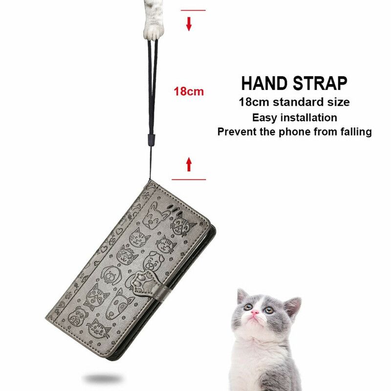 Læder Cover Xiaomi Redmi Note 10 5G / Poco M3 Pro 5G Animerede Dyr