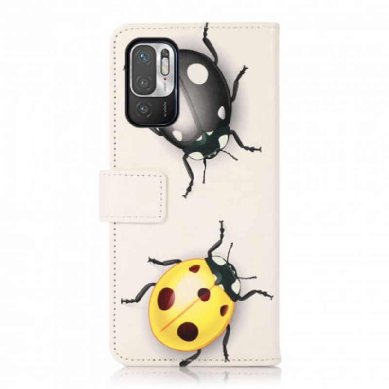 Læder Cover Xiaomi Redmi Note 10 5G / Poco M3 Pro 5G Mariehøns