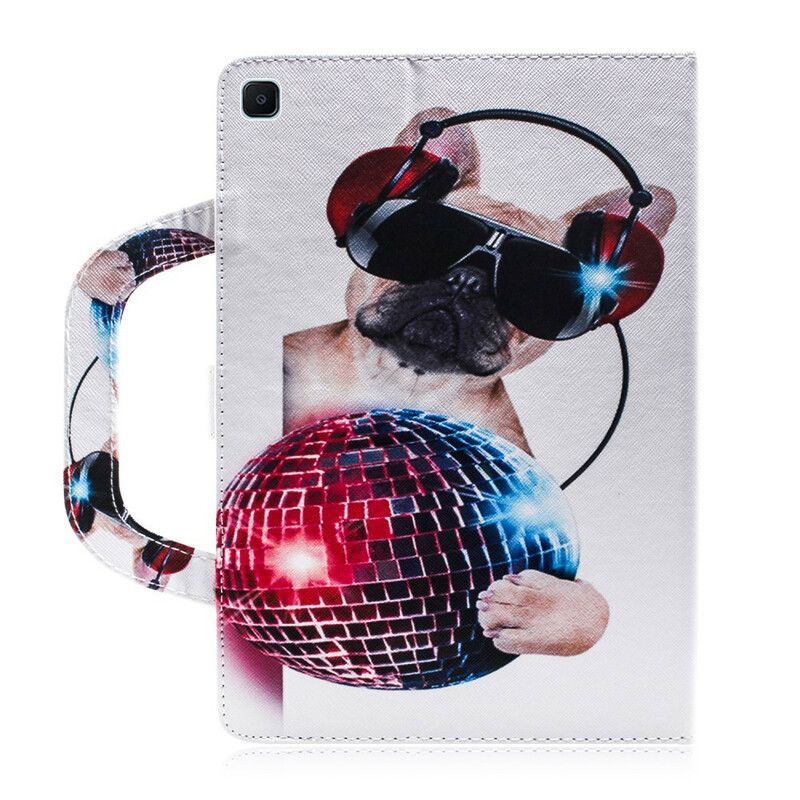 Flip Cover Samsung Galaxy Tab S6 Lite Funky Hund Med Håndtag