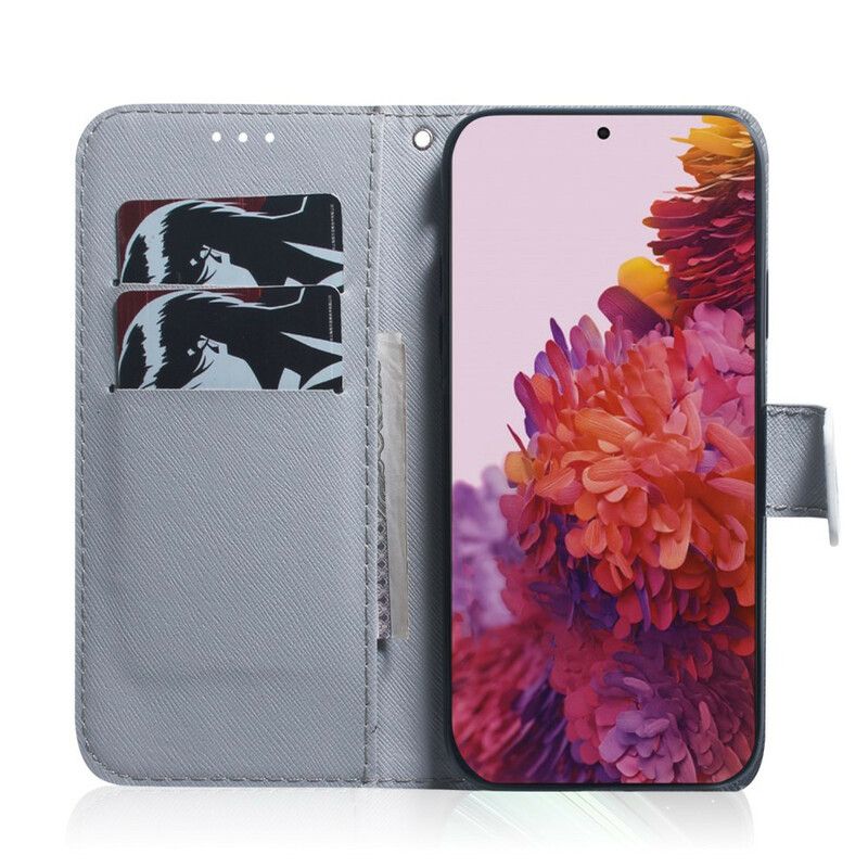 Flip Cover Samsung Galaxy S21 Ultra 5G Drømmende Løve