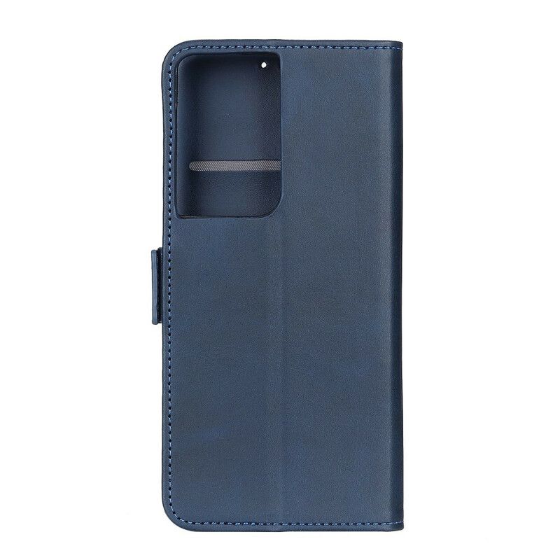 Flip Cover Samsung Galaxy S21 Ultra 5G Læder Cover Dobbeltklap