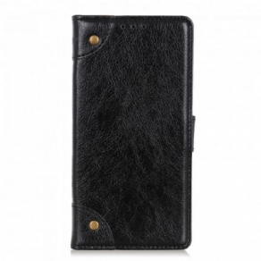 Læder Cover Samsung Galaxy S21 Ultra 5G Vintage Nappa Lædereffekt