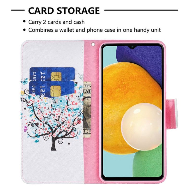 Flip Cover Samsung Galaxy A13 5G Blomstret Træ