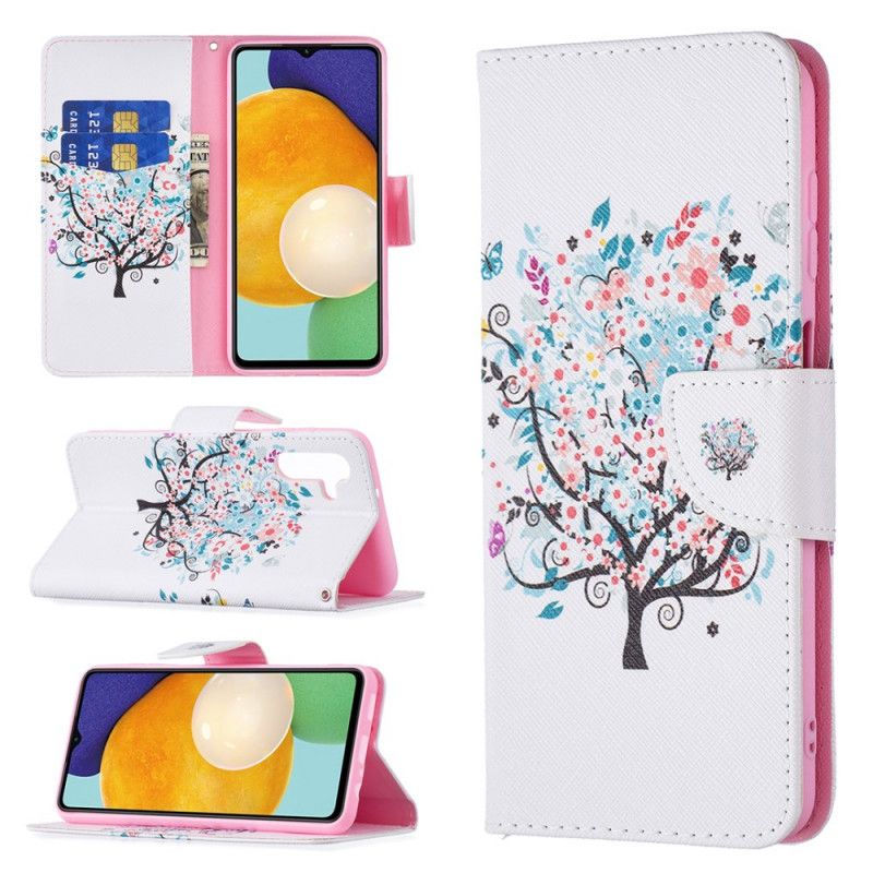 Flip Cover Samsung Galaxy A13 5G Blomstret Træ