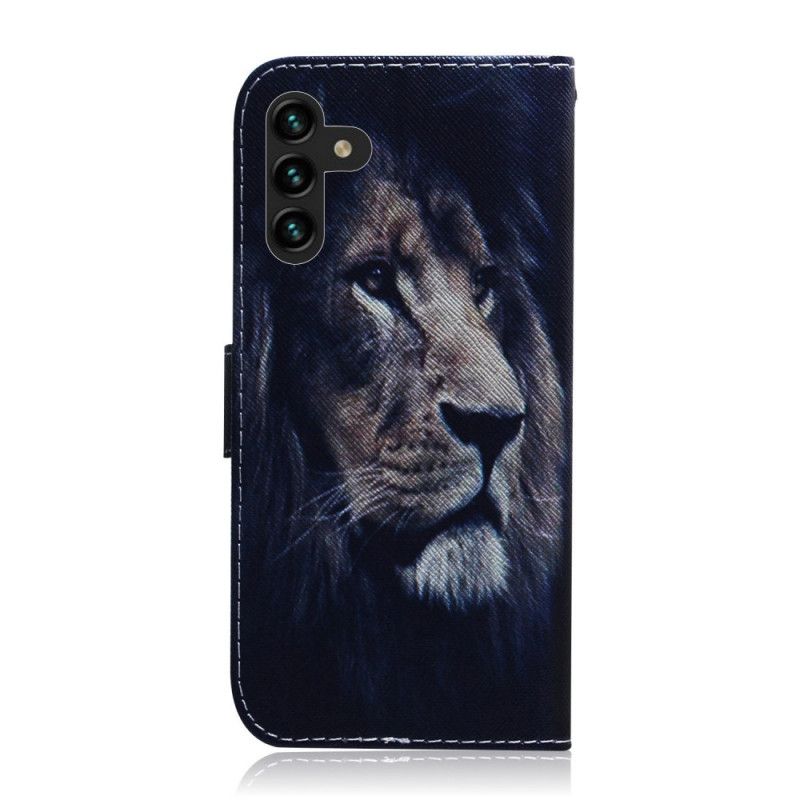 Flip Cover Samsung Galaxy A13 5G Drømmende Løve