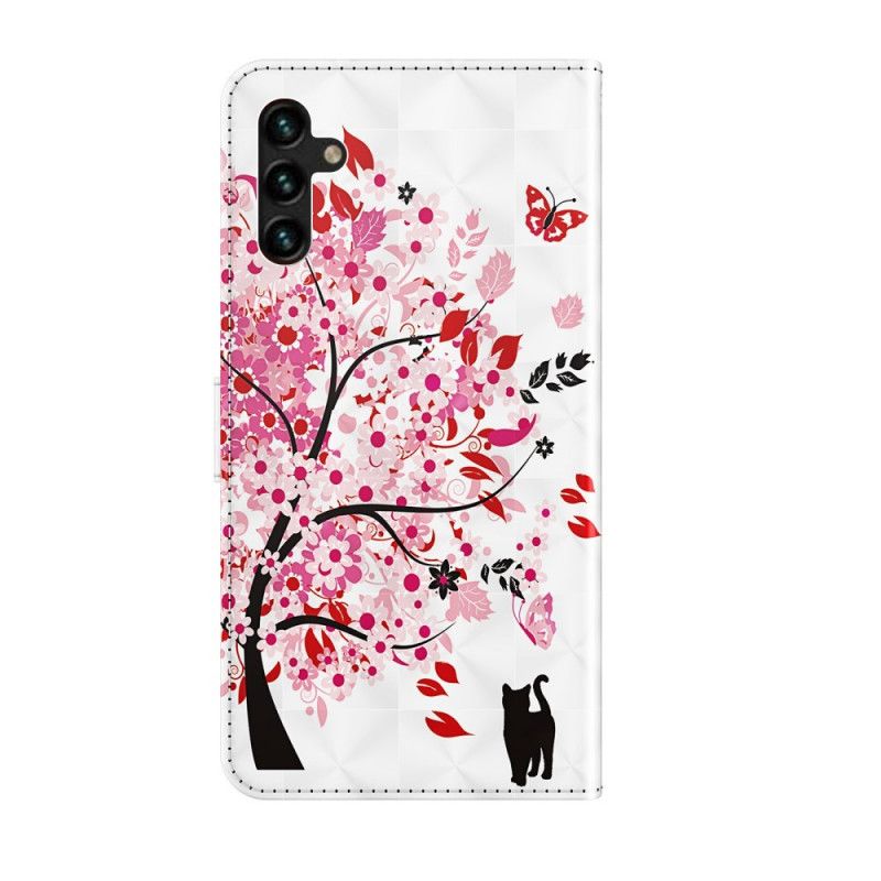 Flip Cover Samsung Galaxy A13 5G Pink Træ
