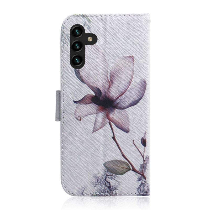 Læder Cover Samsung Galaxy A13 5G Gammel Rosenblomst