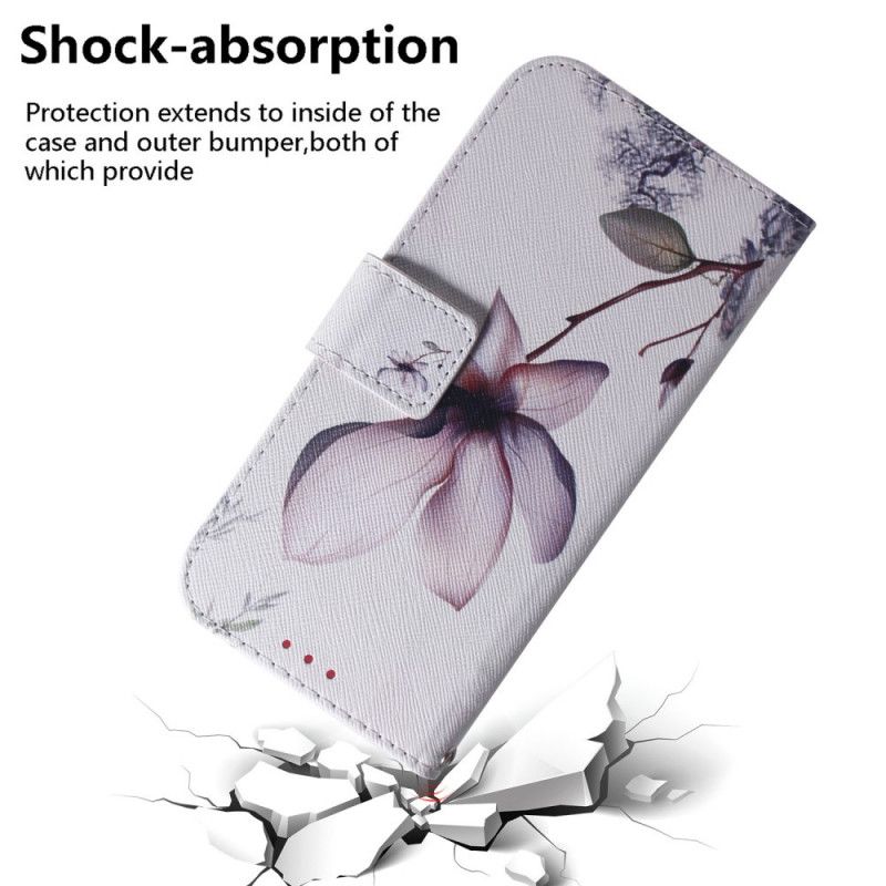 Læder Cover Samsung Galaxy A13 5G Gammel Rosenblomst