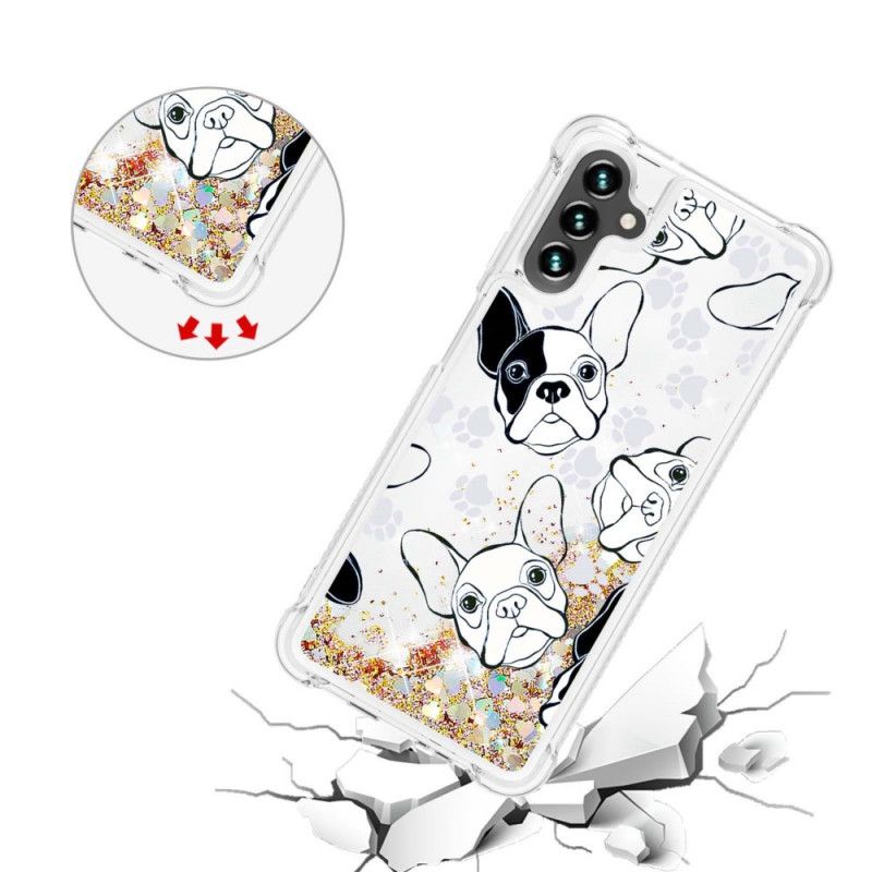 Mobilcover Samsung Galaxy A13 5G Hr Glitter Dog