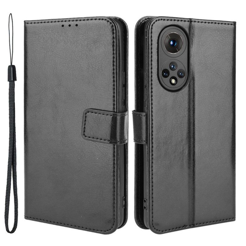 Flip Cover Huawei Nova 9 / Honor 50 Flashy Imiteret Læder