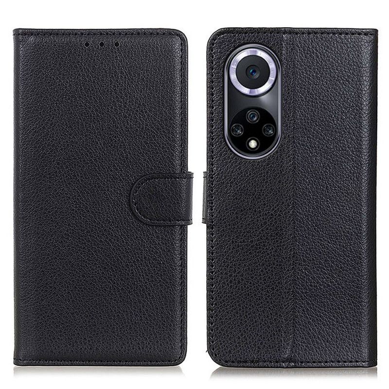 Flip Cover Huawei Nova 9 / Honor 50 Traditionelt Litchi