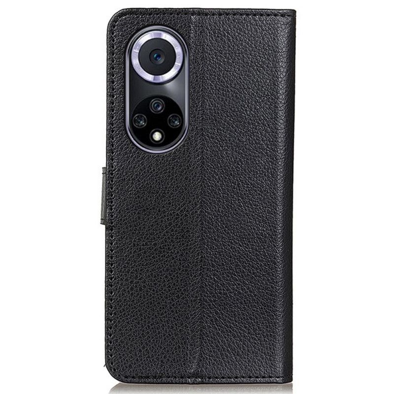 Flip Cover Huawei Nova 9 / Honor 50 Traditionelt Litchi