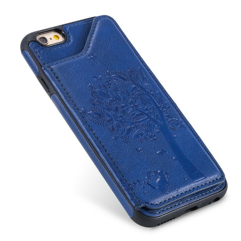 Cover iPhone 6 / 6S Cat Printing Support Card Holder