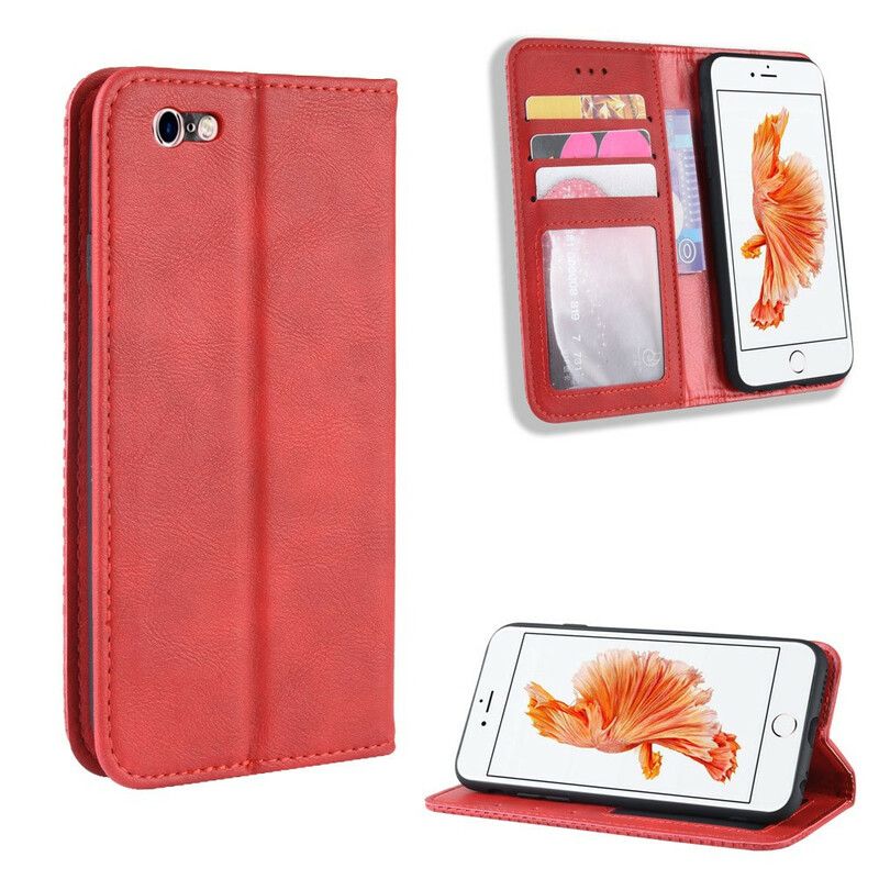 Cover iPhone 6 / 6S Flip Cover Vintage Stiliseret Lædereffekt